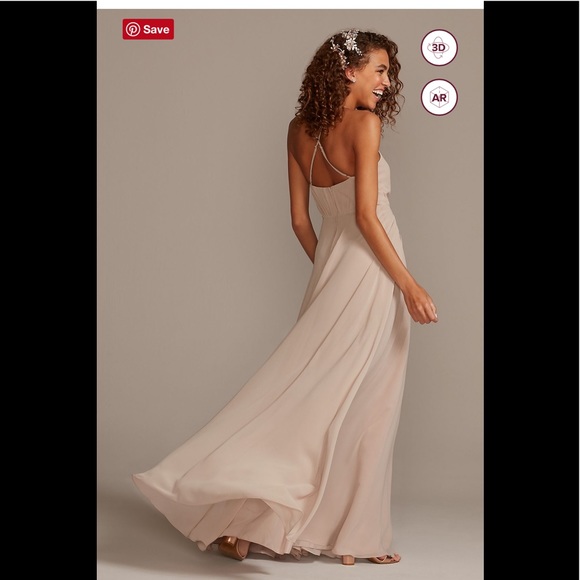 David’s Bridal - Spaghetti Strap Bridesmaid Dress - Picture 2 of 2